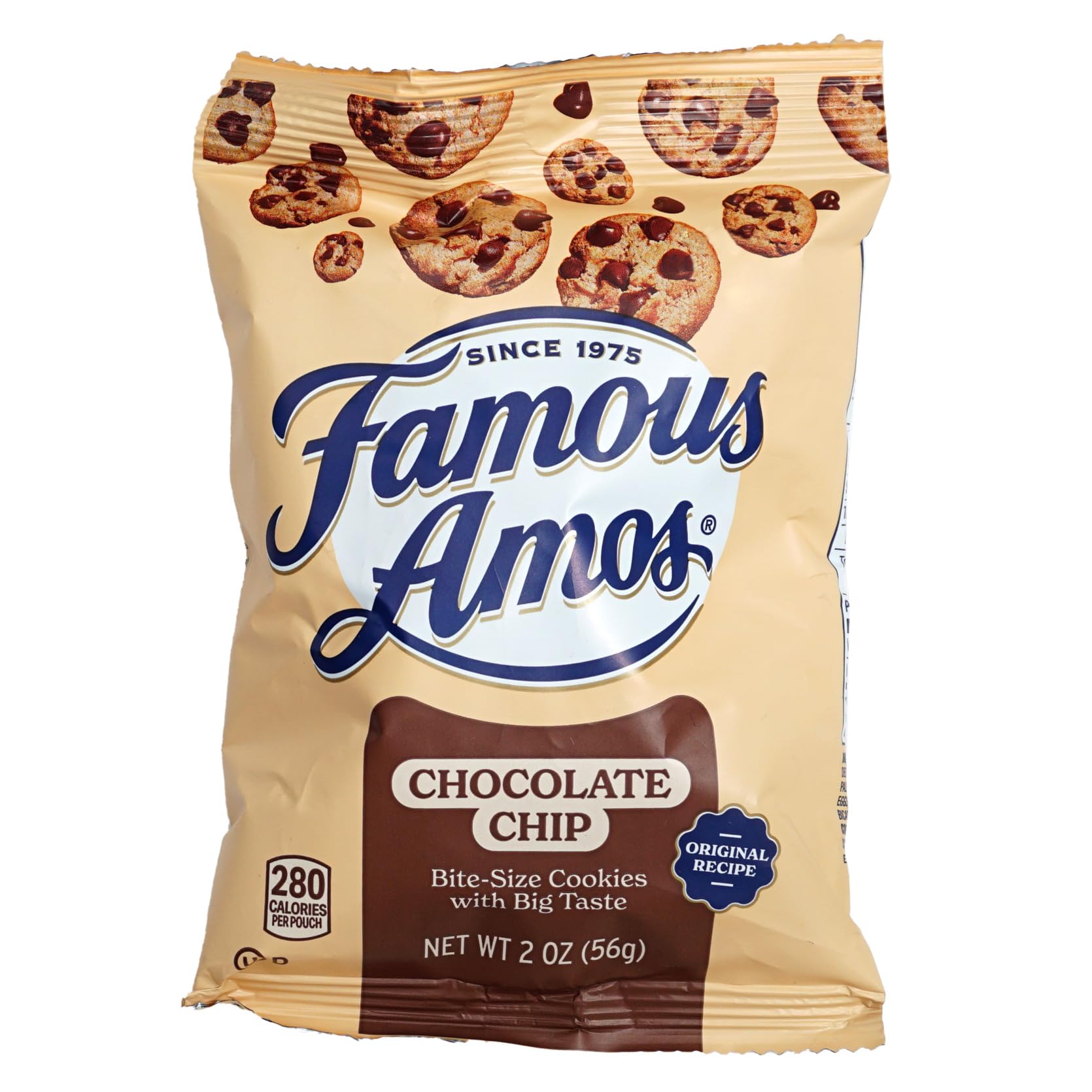Famous Amos 2oz Bags, 21 Pack, Chocolate Chip Cookies Individual Bags of Famous Amos