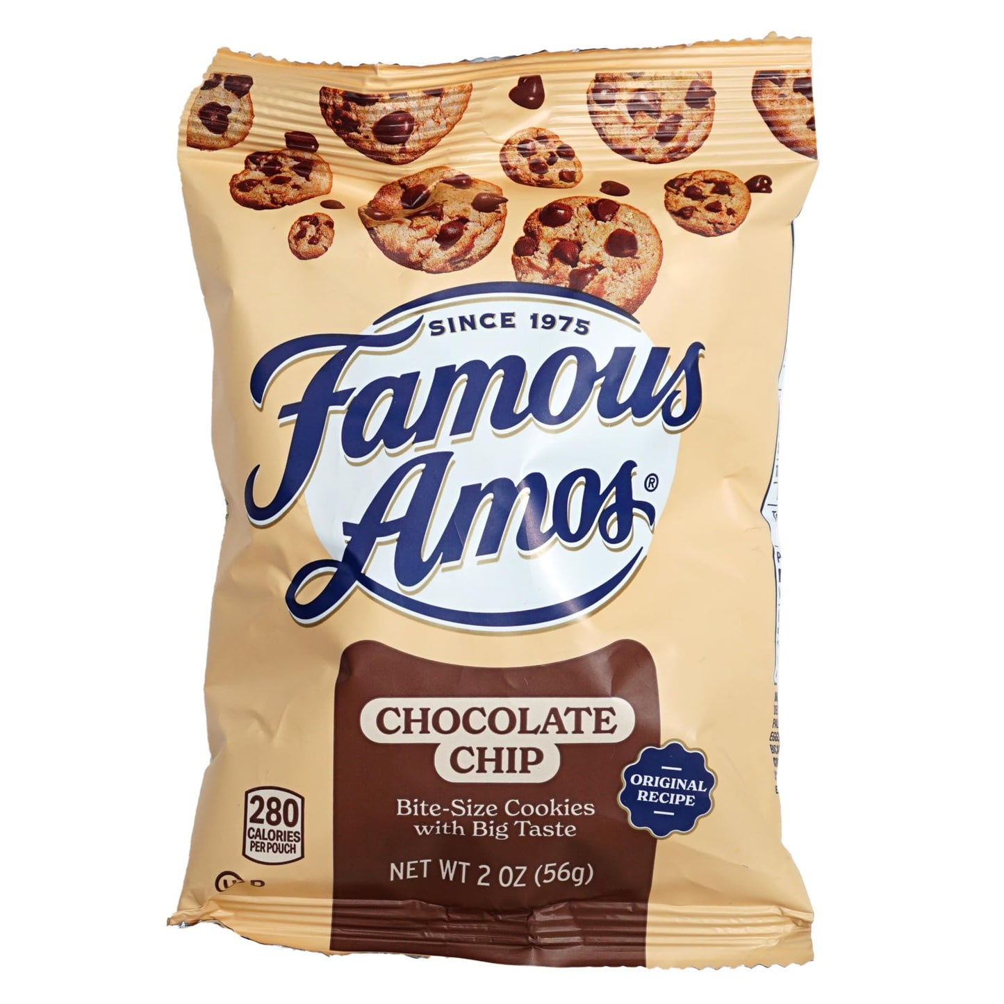 Famous Amos 2 oz., Pack of 15, Individual Bags of Famous Amos Chocolate Chip Cookies - Bulk Cookies Snacks