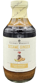 Gourmet Warehouse Small Batch Sesame Ginger Marinade Made With Natural Ingredients No HFCS 16 Oz (Pack of 1)