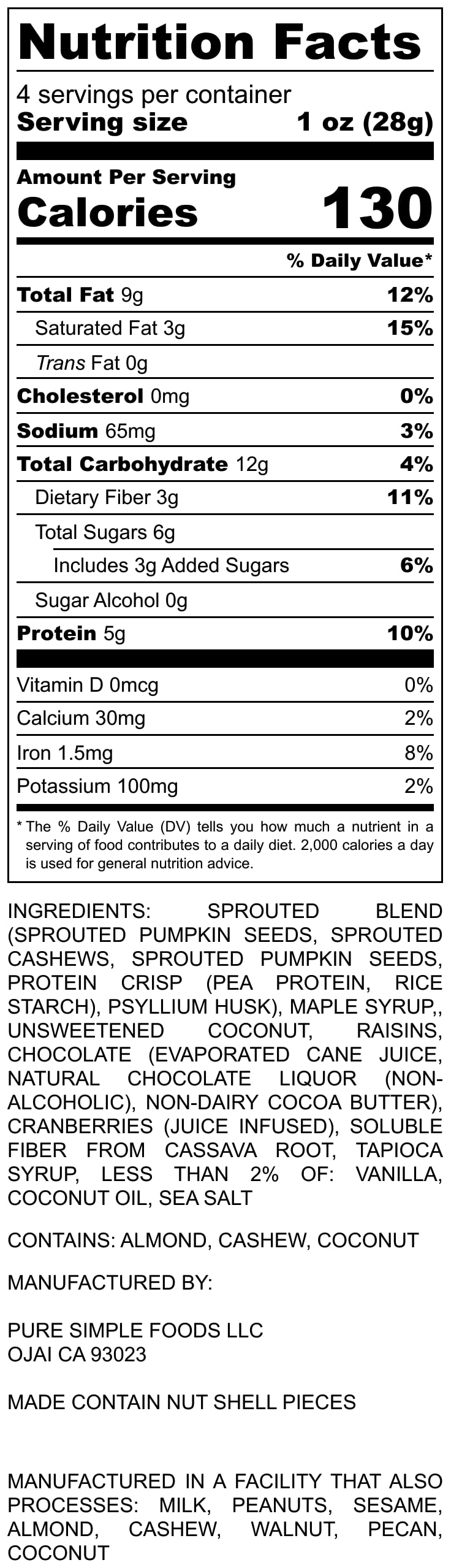 Purely Sprouted Sweet & Salty Snack Mix: Vegan, Gluten-Free, and Non-GMO Blend for a Healthy Crunch! (4 oz,4 pack)