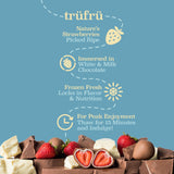 Tru Fru, Frozen Strawberries White And Milk Chocolate, 8 Ounce