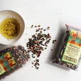 Melina’s California Four Pepper Blend - Whole Peppercorns (Black, White, Pink & Green) - 6 oz | Gourmet & Rainbow Peppercorns for Grinder Refill |