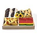 Green's Four Square Cookie Gift Tray with Kosher Hamentaschen, Rainbow Cookies