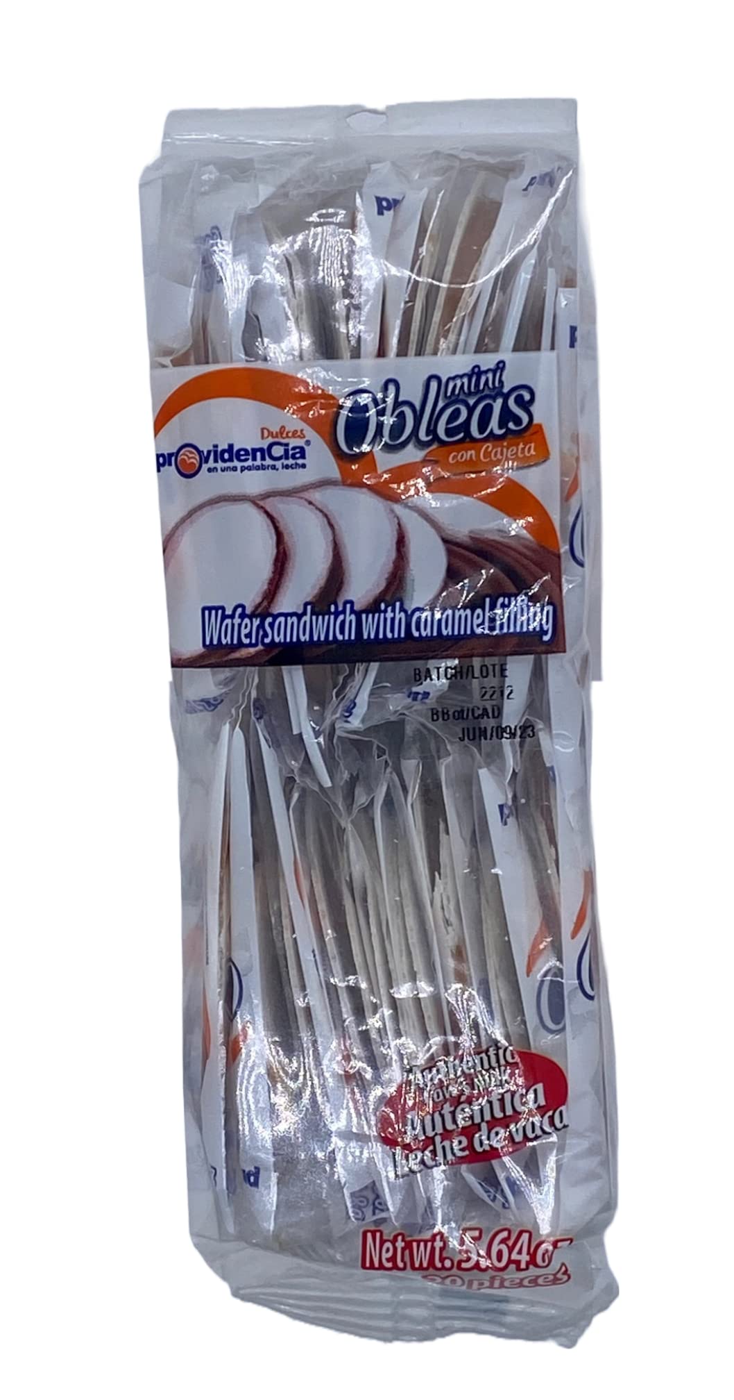 providencia mini obleas (wafer sandwich with carmel filling) 5.64oz 20pc