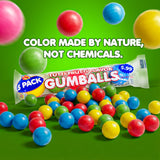 Lalees Bulk Gumballs - No Artificial Dyes - Pack of 30 Tubes - Rainbow Gum Balls Tubes - Tutti Frutti Flavored - Bulk Chewing Candy for Sporting