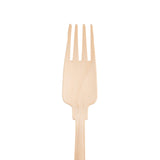 Birchware Elegant Forks 7.75” - (100 Count) Compostable Wooden Forks, Biodegradable Party Supplies, Sturdy, Heat Tolerant and Eco-Friendly.