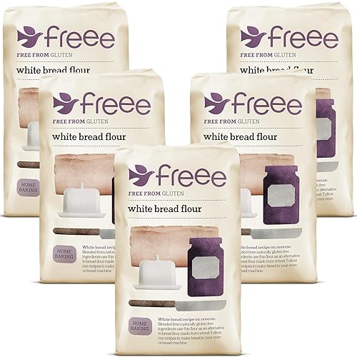 freee Gluten Free White Bread Flour 2.2 lb / 1 kg (Pack of 5) | Premium GF Flour Blend for Baking Breads, Sourdoughs, Rolls & Buns | Xanthan Gum |
