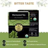 Buddha Teas - Organic Wormwood Tea - Herbal Tea - For Health & Wellbeing - With Antioxidants & Minerals - Clean Ingredients - Caffeine Free - OU