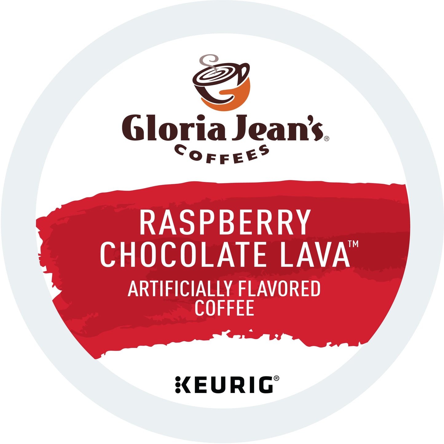 Gloria Jean's Coffees Raspberry Chocolate Lava, Single-Serve Keurig K-Cup Pods, Flavored Medium Roast Coffee, 24 Count