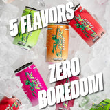 LICK Energy Drink - Razzade, No Sugar, No Crash, Green Tea Caffeine (100mg), with Ginger, Antioxidants and Vitamins A, B6, B12, and C, 7.5oz (6pk)