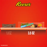REESE'S FAST BREAK Chocolate, Peanut Butter and Nougat King Size, Candy Bars, 3.5 oz (18 Count)