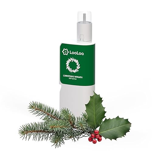 LooLoo Touch-Free Toilet Freshener Fragrance Refills- Natural Essential Oils - Holiday Toilet Smell Blocker, Bathroom, Air Freshener Spray