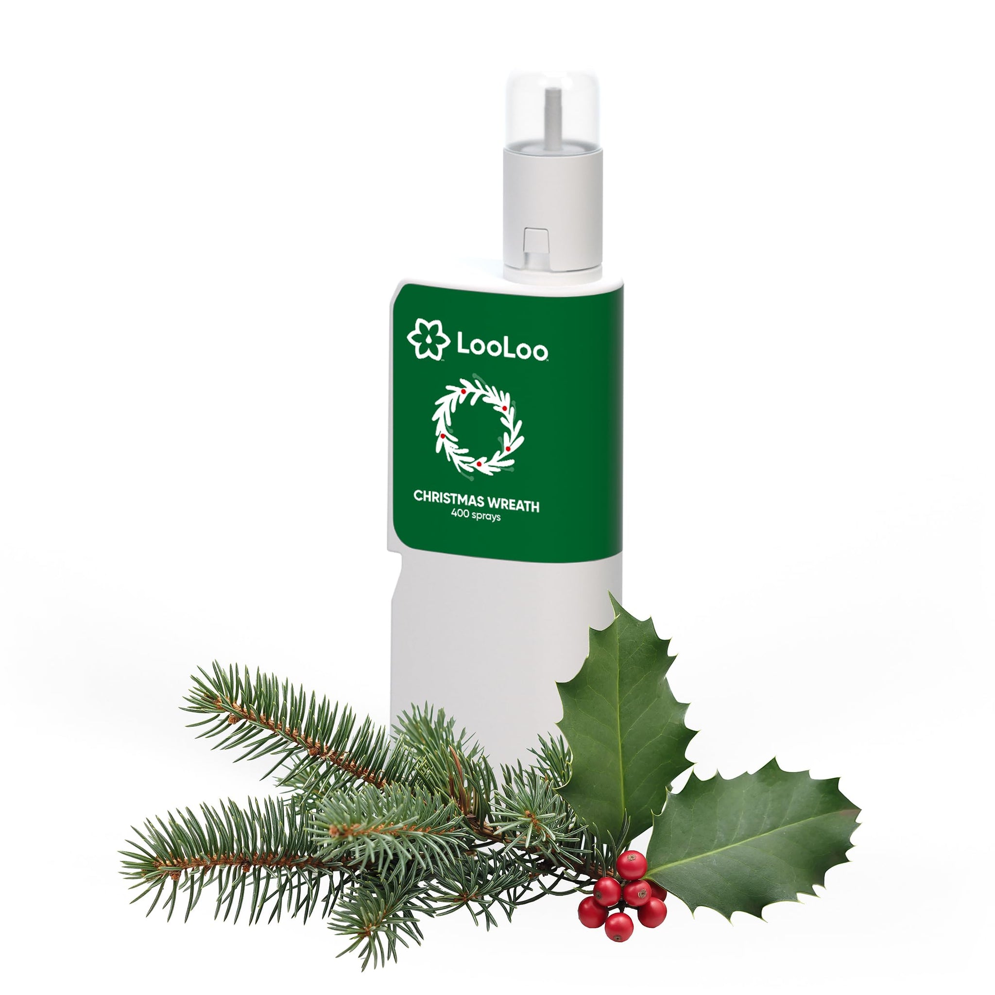 LooLoo Touch-Free Toilet Freshener Fragrance Refills- Natural Essential Oils - Holiday Toilet Smell Blocker, Bathroom, Air Freshener Spray
