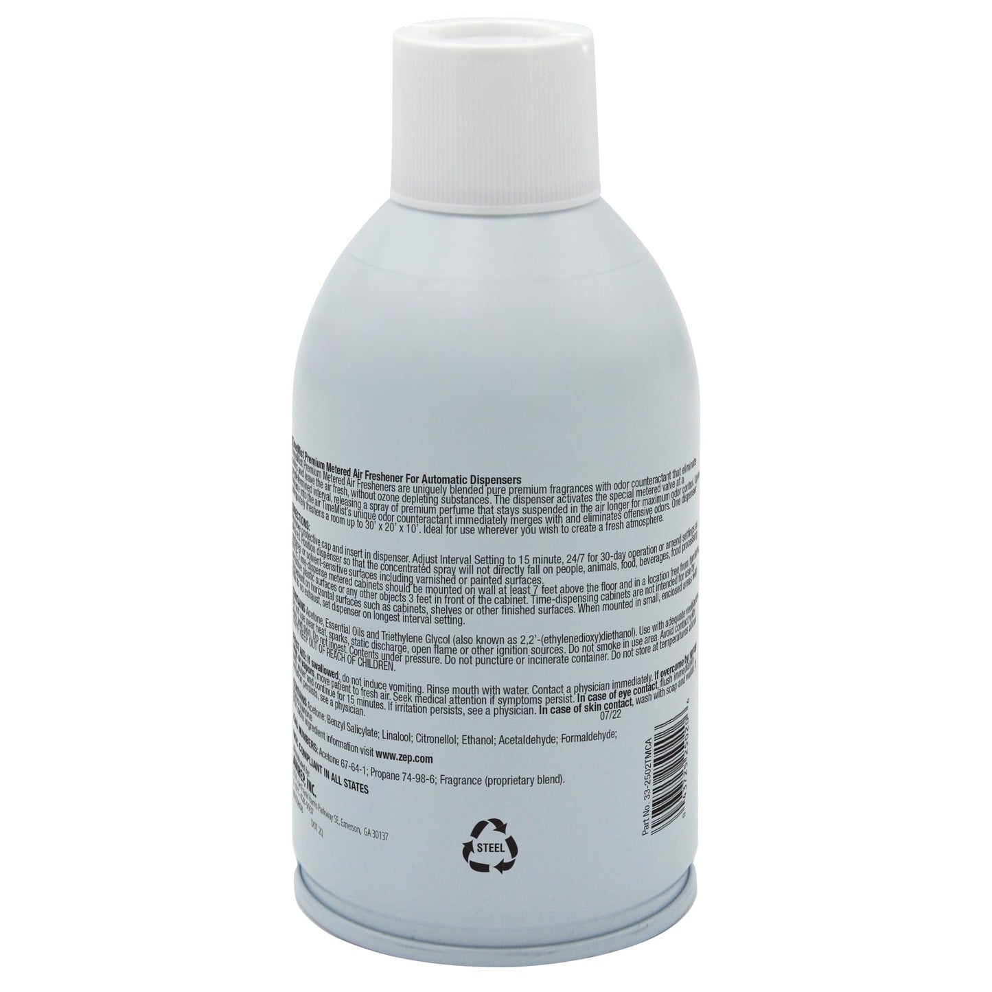 TimeMist Premium Metered Air Freshener Refills - Clean & Fresh - 7.1 oz (Case of 12) - 1042771 - Lasts Up To 30 Days and Neutralizes Tough Odors