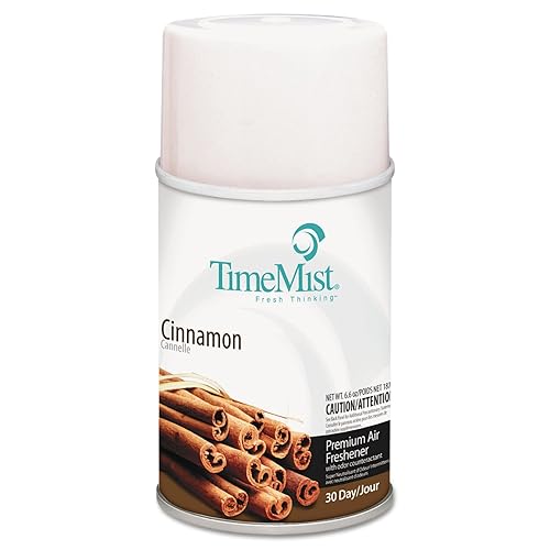 Premium Metered Air Freshener Refill, Cinnamon, 6.6 oz Aerosol, 12/Carton