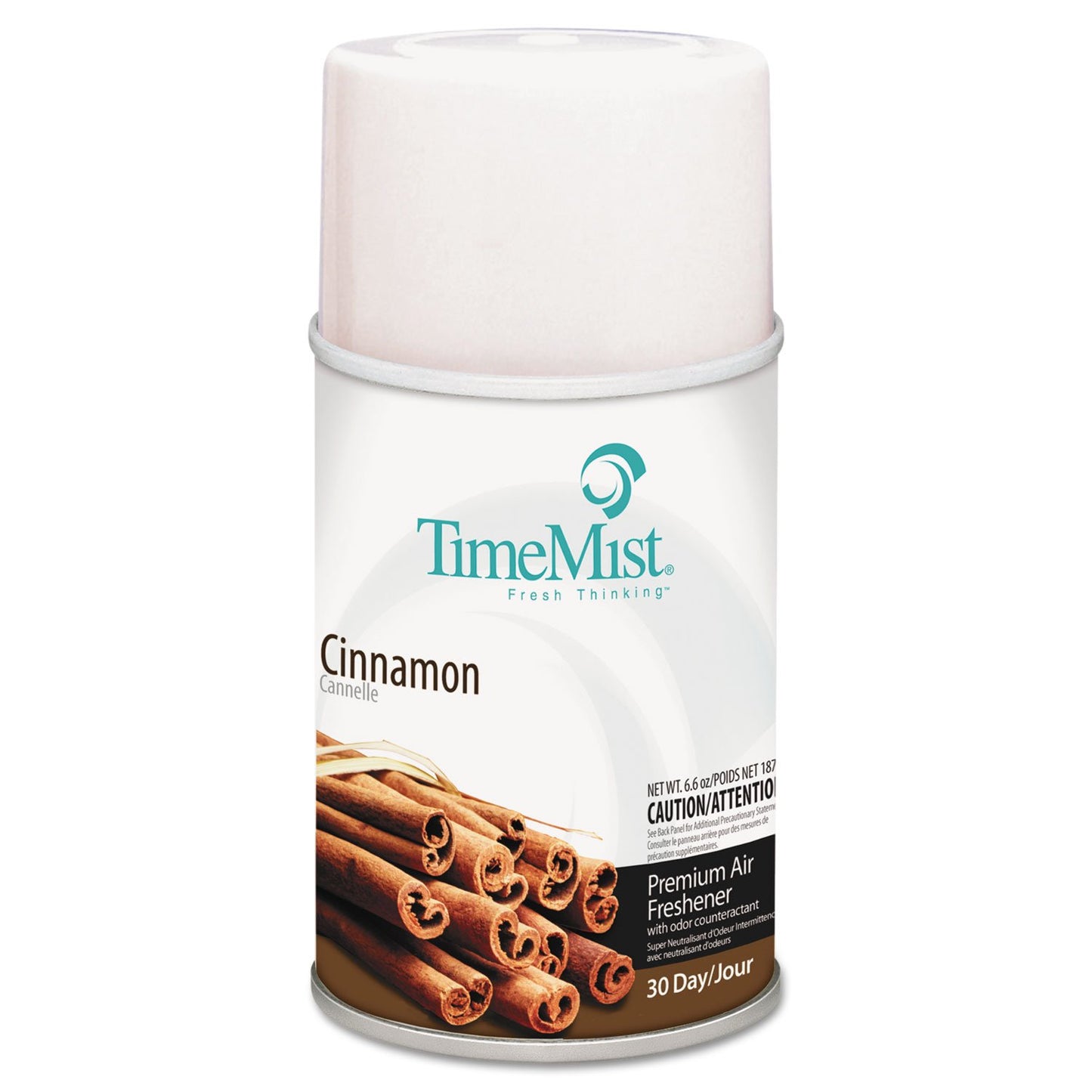 Premium Metered Air Freshener Refill, Cinnamon, 6.6 oz Aerosol, 12/Carton