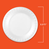 Hefty Everyday Soak Proof Disposable Foam Plates, 8.9 Inches, 100 Count, Disposable White Plates for Lunch, Salads, and Appetizers, Great for Everyday