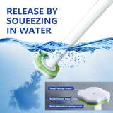 Magic Sponge Eraser Disposable Toilet Brush Set, Wall Mounted Toilet Bowl Brush and Holder with 30 Magic Sponge Eraser Wand Refills