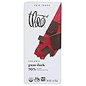 Theo Pure Organic Dark Chocolate Bar, 70% Cacao, 1 Bar | Vegan, Fair Trade