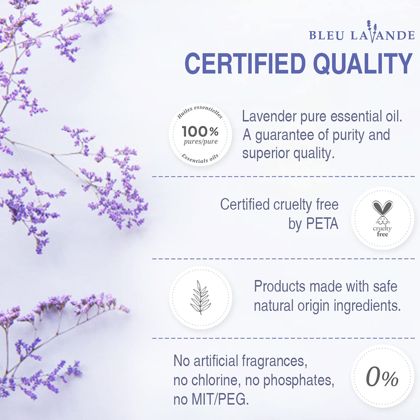 Bleu Lavande - Lavender Linen Water - Made with Pure Lavender Essential Oil - Natural Scent Fabric Refresher Spray - No Artificial Fragrances