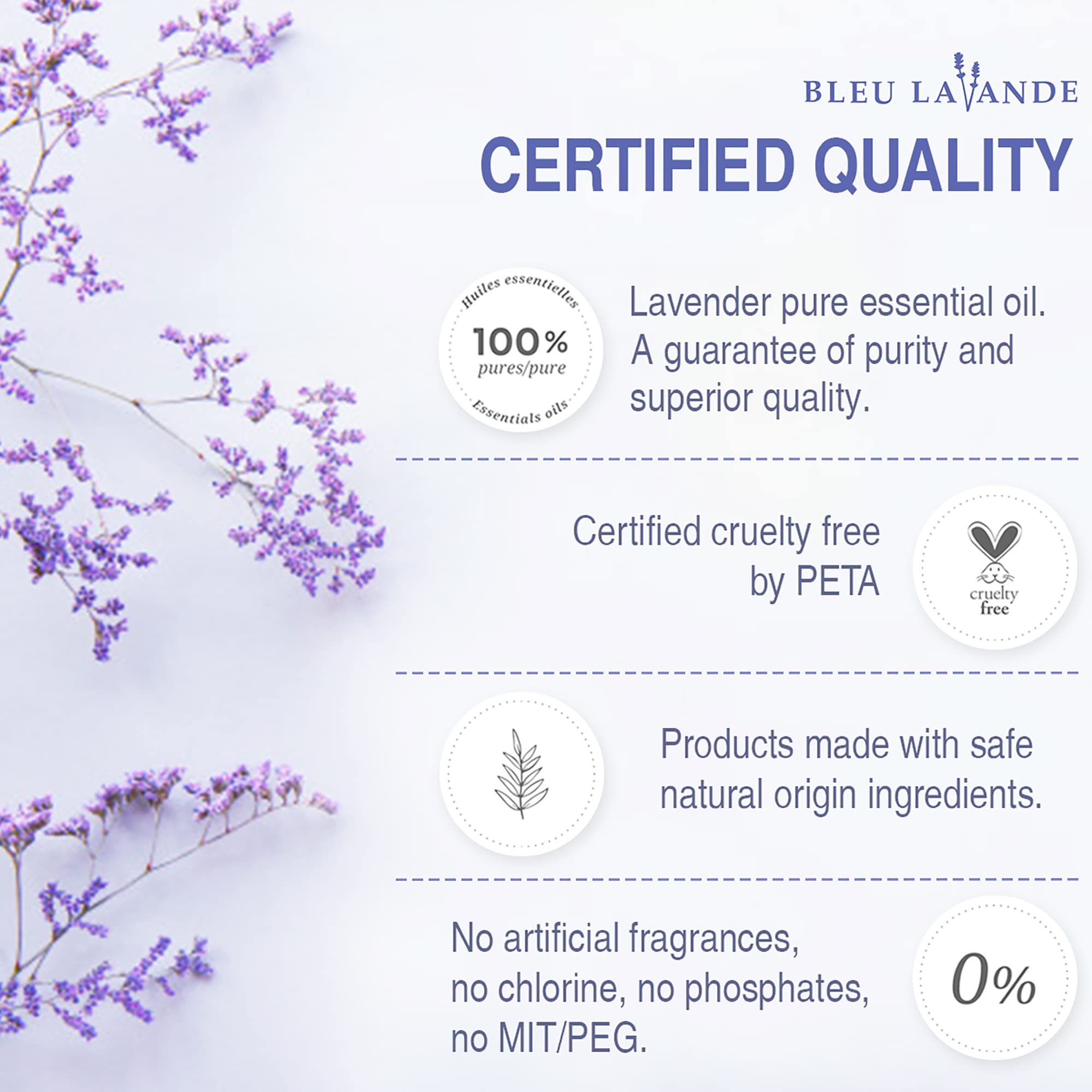 Bleu Lavande - Lavender Linen Water - Made with Pure Lavender Essential Oil - Natural Scent Fabric Refresher Spray - No Artificial Fragrances