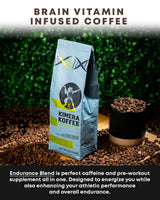 Kimera Koffee Endurance Blend - Organic Medium Roast Nootropic Coffee with L-Tyrosine and Glycine, 12oz Ground