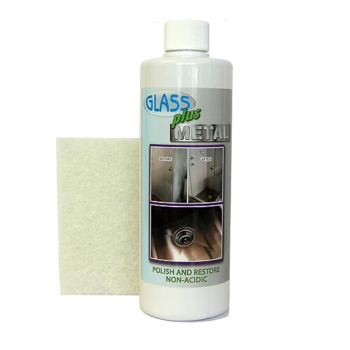 Glass Plus Metal - Polish and Restore | Hard Water Deposit & Stain Remover | Shower Glass, Stainless Steel Frames, Kitchen, Bath Fixtures, Windshield