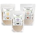 Nafajama Premium Fonio Variety 3 Packs-3lb, White Fonio Grain, Toasted Fonio Grain Organic & Toasted Fonio Flour | Gluten-Free Ancient Grain | Non-GMO, Vegan, High-Fiber Rice Alternative