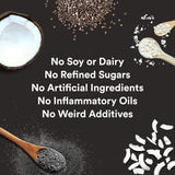 gr8nola BLACK COCO (CHARCOAL) CHIA - Healthy, Low Sugar, Vegan Bulk Granola Cereal - Made with Superfoods Chia Seeds & Activated Charcoal, Soy Free