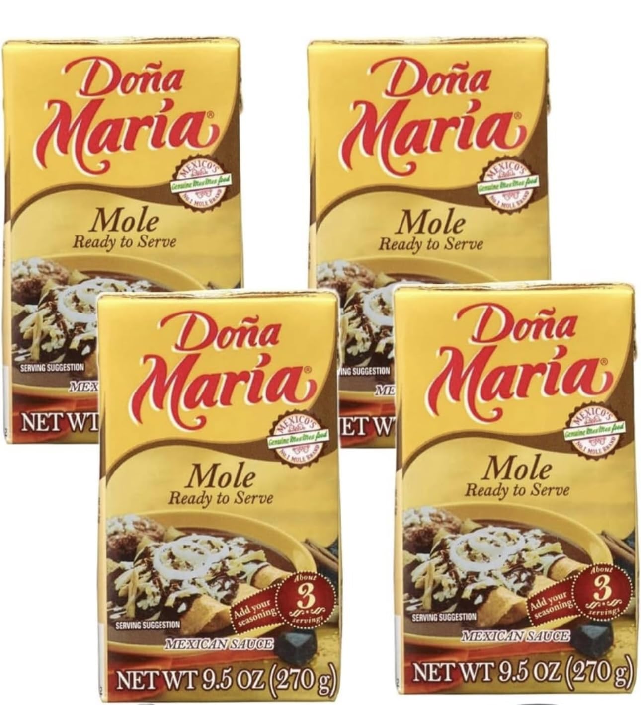Dona Maria Ready To Serve Mole 9.5oz Pack of 4