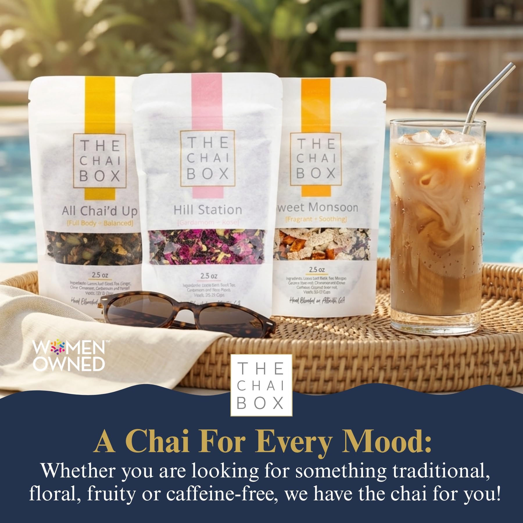The Chai Box Loose Leaf Tea Gift Set - Featured in Oprah's Favorite Things | 3-Flavor Caffeinated Chai Tea Gift Box with Stainless Steel Steeper (3