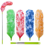 4 Pack Washable Electrostatic Duster, Extendable Pole 25" to 55", Feather Duster for Cleaning, Electrostatic Feather Duster