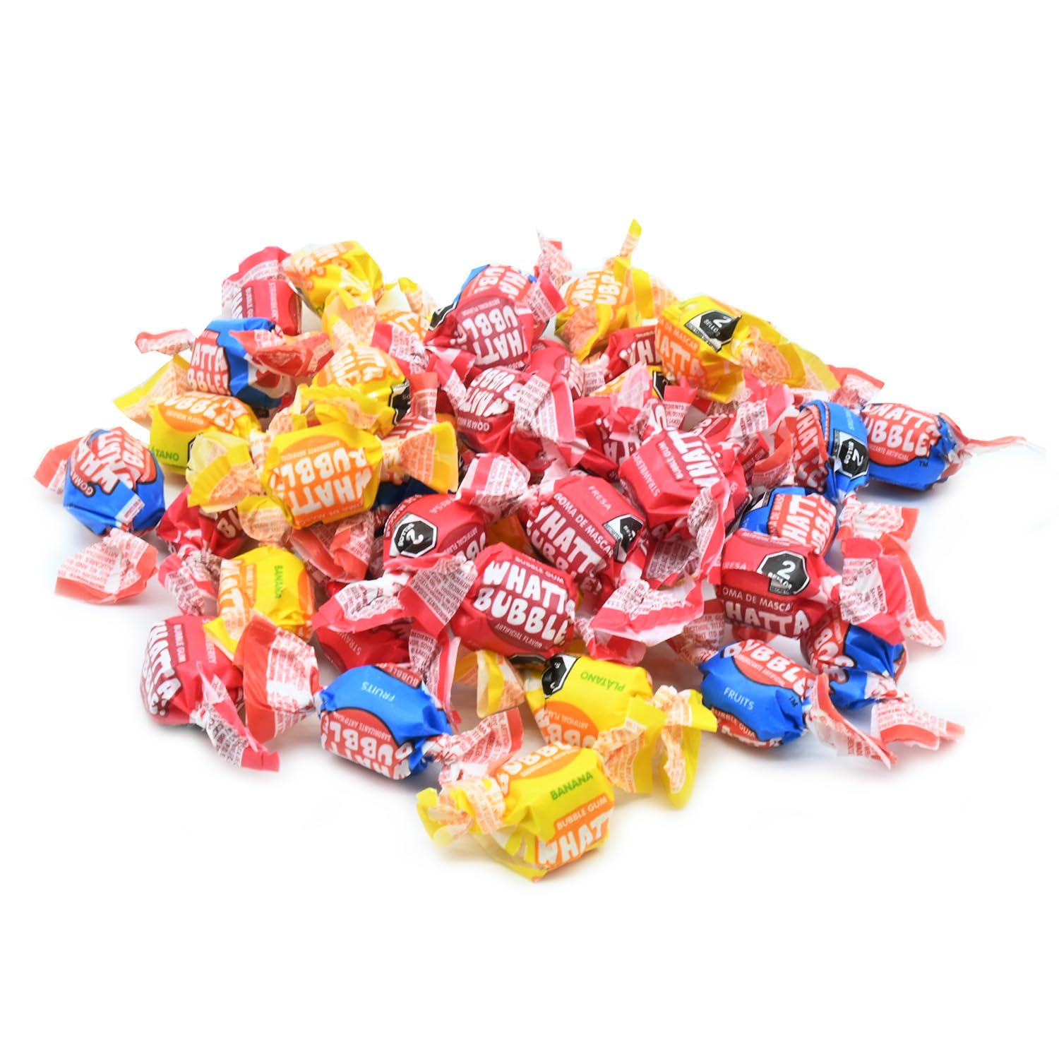 Whatta Bubble Bubble Gum, Assorted Fruit Flavors (1 Lb)