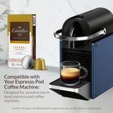 Camilla’s Heritage - Intensity 8 Caramel Flavored Espresso Coffee, Gourmet Espresso Cups, 60 Coffee Pods