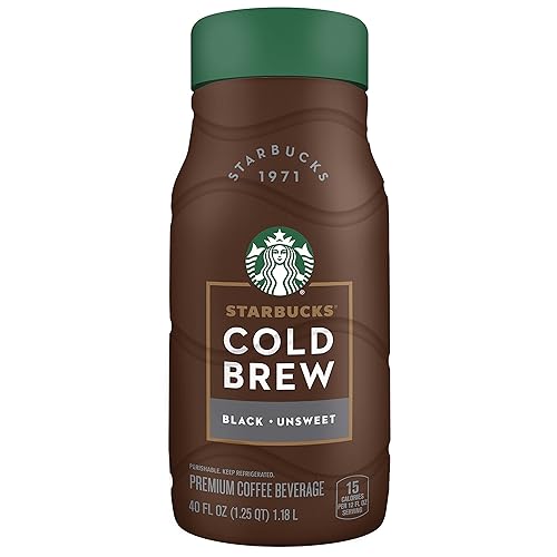 Starbucks Cold Brew Coffee, Black Unsweetened, 40 Fl Oz Bottle - Colombian Blend