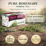 Tisan Rosemary Tea - 40 Individually Wrapped Tea Bags | Pure Aromatic Rosemary Leaves | Naturally Caffeine Free Herbal Infusion | Fresh Woodsy Scent