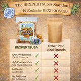 Palo Azul Herbal Tea (4 oz / 113g) - Authentic Kidneywood (Eysenhardtia polystachya) - Visual Blue Fluorescence Infusion - Wildcrafted, 100% Natural