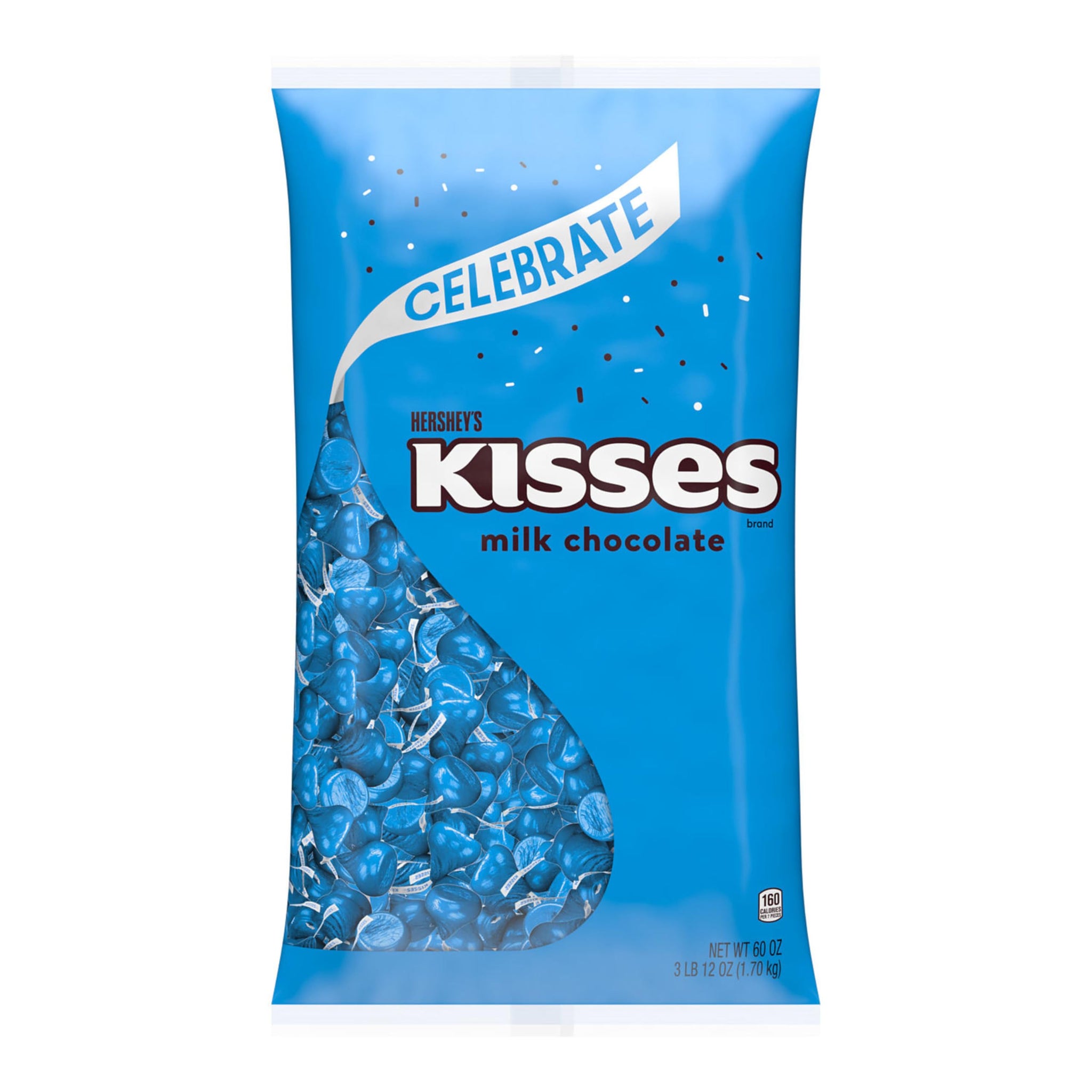 HERSHEY'S KISSES Milk Chocolate Candy Bulk Bag, Great Holiday Candy and Stocking Stuffers, 60 oz