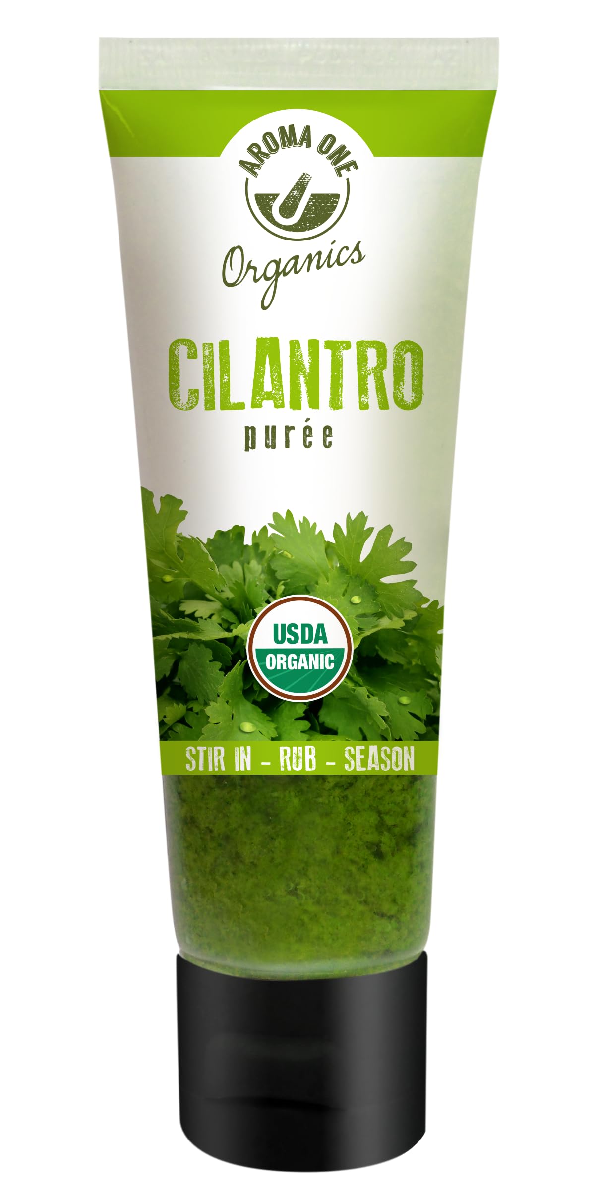 Aroma One Cilantro Puree Paste - Organic Herb Concentrate for Cooking, Seasoning & Sauces - Fresh Flavor Enhancer, Non-GMO, Gluten-Free, Vegan - Easy