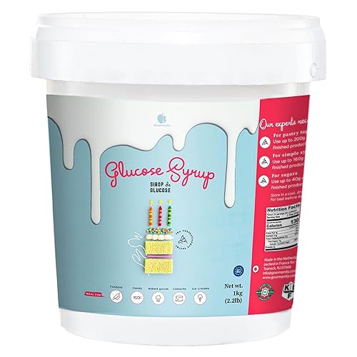 Gourmanity Glucose Syrup for Baking, Liquid Glucose Syrup Perfect as a Sweetener, Thickener and Moisture Retaining Agent, Great for Confectioner’s and Fondant Glaze, Kosher, 2.2lb
