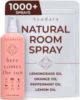 Ayadara Natural Room Spray, 4 oz, Aromatherapy for Room, Fragrance Spray and Home/Linen Deodorizer Mist, All Natural Spray Air Freshener