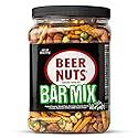 BEER NUTS Bar Mix w/Wasabi - Pretzels, Cheese Stix, Sesame Stix, Insane Grain & Wasabi Peas - 26oz Family Size Resealable Jar (Pack of 1)
