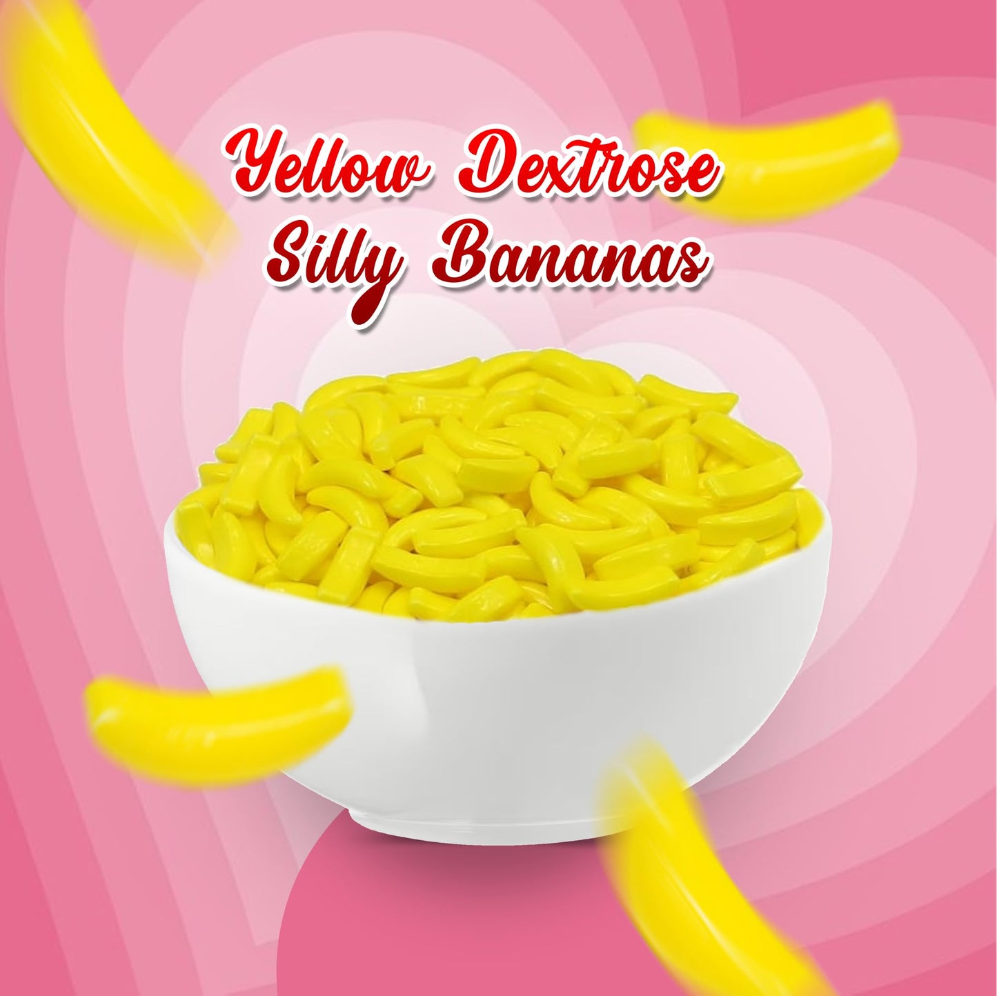 NY Spice Shop Yellow Dextrose Silly Bananas - Candy Bulk Banana Bites - Flavored Healthy Fruity Snacks (1 Pound)