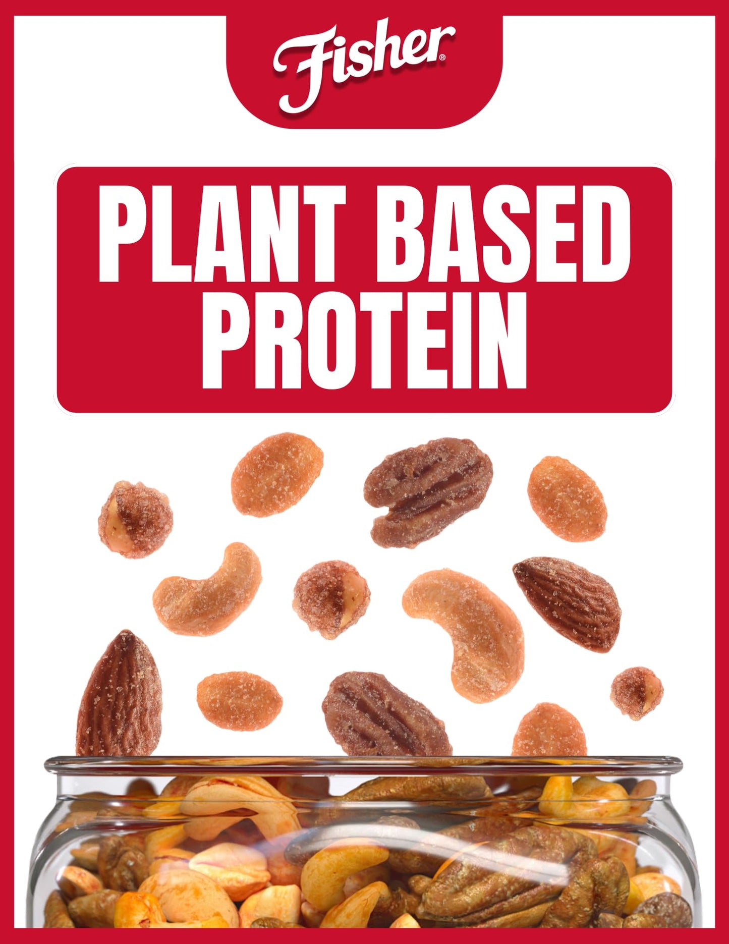 Fisher Snack Honey Roasted Mixed Nuts with Peanuts, 24 Ounces, Peanuts, Cashews, Almonds, Filberts, Pecans