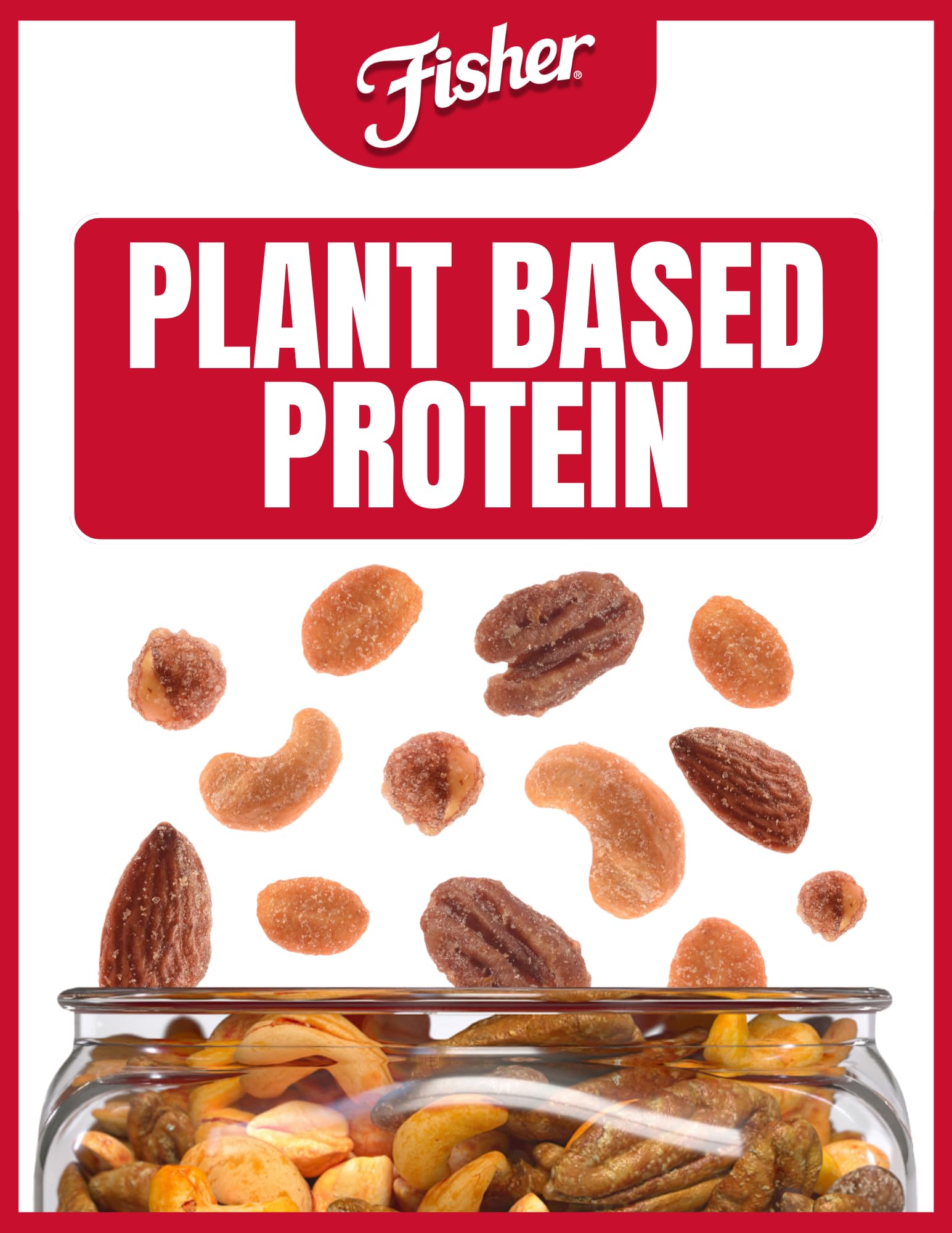 Fisher Snack Honey Roasted Mixed Nuts with Peanuts, 24 Ounces, Peanuts, Cashews, Almonds, Filberts, Pecans