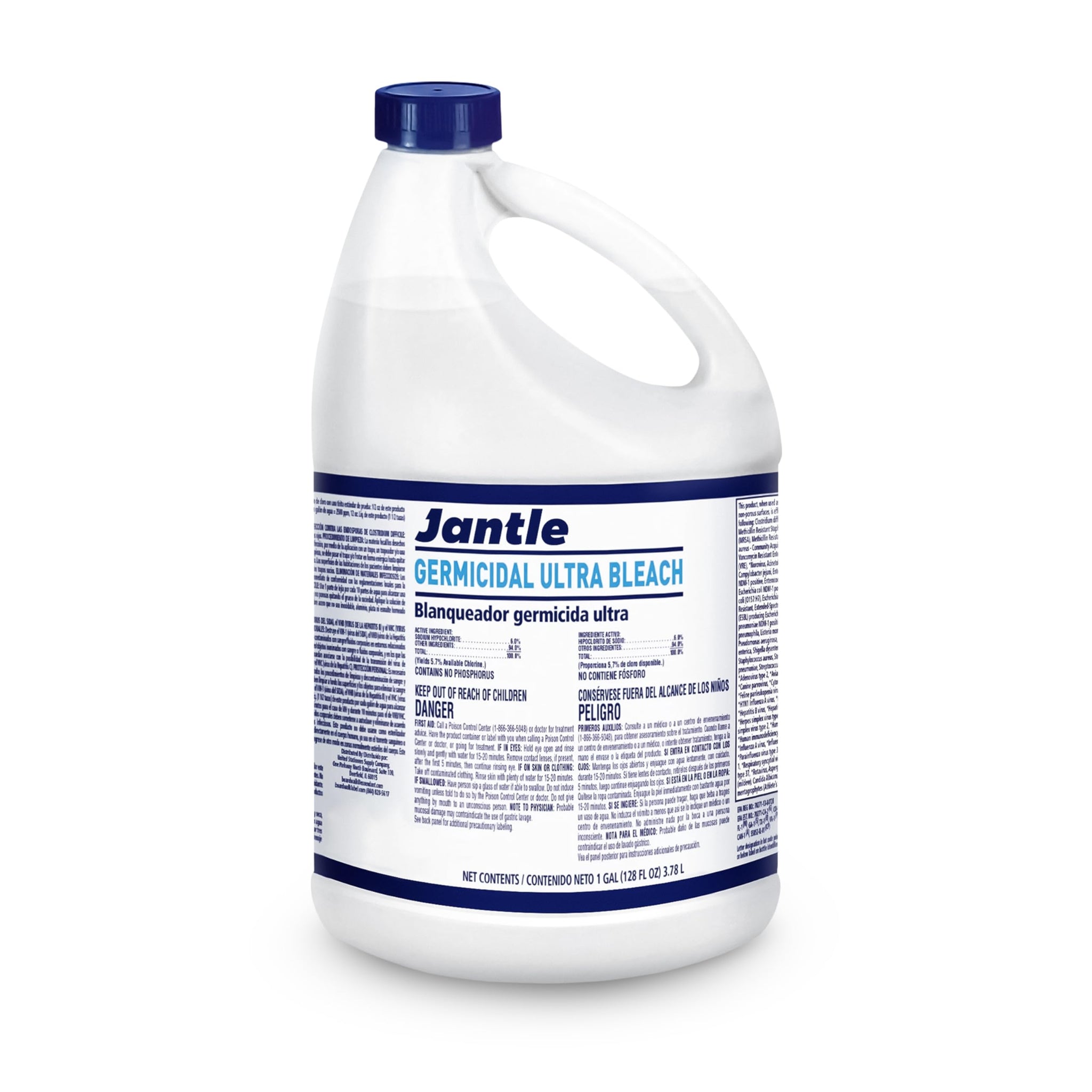 Bleach, Ultra Germicidal Cleaner, Disinfectant Germicidal Liquid Bleach for Laundry, Cleans and Removes Tough Stains, Bacteria, Organic Matter