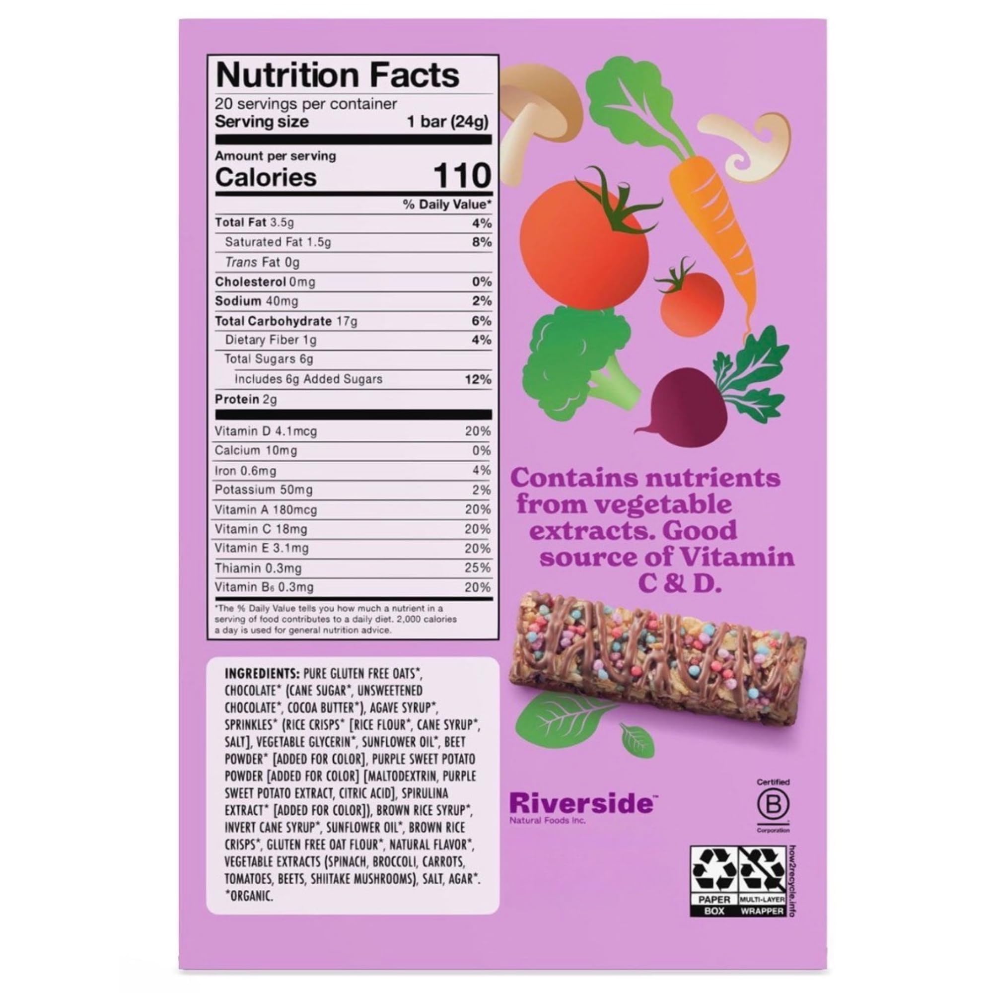 Made_Goods Birthday Cake Drizzled Bars 20 Count (2 Pack)| Chocolate Drizzled, Birthday Cake Flavor | Gluten Free | Nut Free | Organic Snacks, 0.85 oz