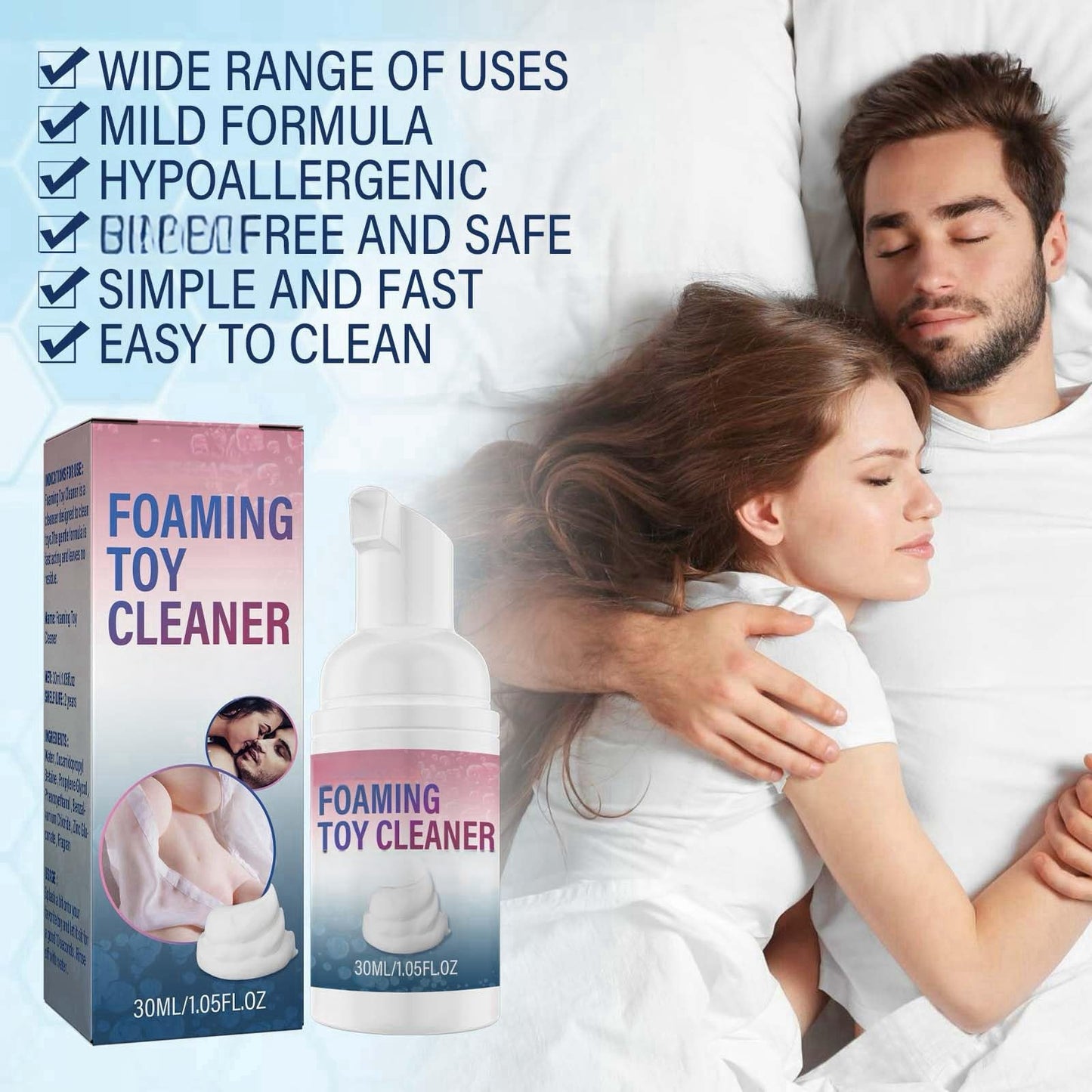 Fujinzhu Fresh Foaming Adult Toy Clean-er - Premium Quality, Gentle and Non-irritating Foam, Toy Foam Dry for Effective Clean-ing