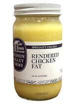 Hudson Valley Farms Rendered Chicken Fat 14 Oz Glass Jar | Premium Gourmet Cooking Oil | Artisan Kettle Rendered | No Preservatives | Seed Oil