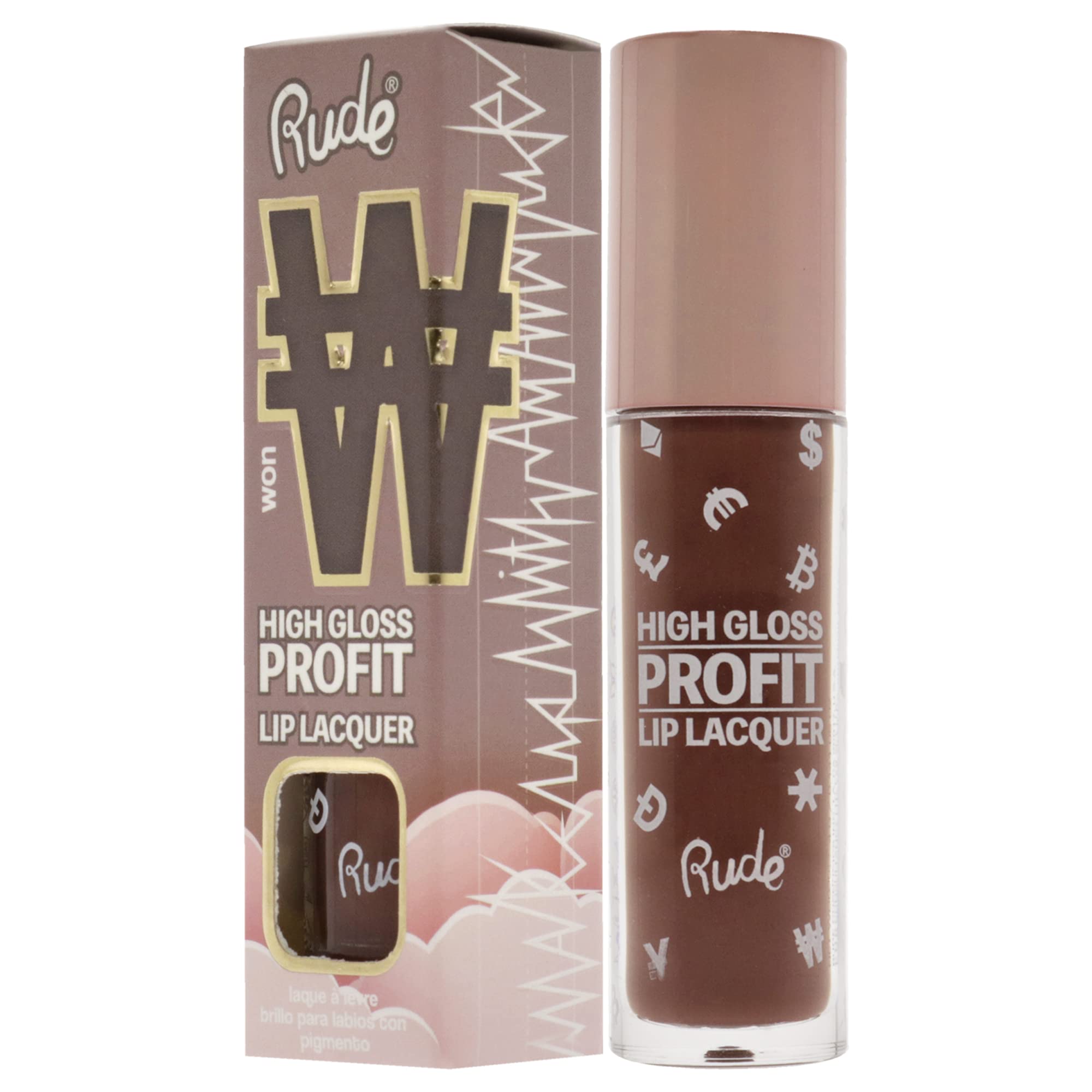 High Gloss Profit Lip Lacquer - Won by Rude Cosmetics for Women - 0.141 oz Lip Gloss